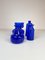 Collection of Five Blue Vases by Erik Hoglund, Sweden, 1960s, Set of 5 5