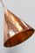 Danish Hammered Copper Cone Pendant Lamps by E. S. Horn Aalestrup, 1950s, Set of 2 3