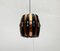 Mid-Century Danish Copper & Black Metal and Prism Pendant Lamp by Werner Schou for Coronell Elektro 15