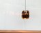 Mid-Century Danish Copper & Black Metal and Prism Pendant Lamp by Werner Schou for Coronell Elektro 14