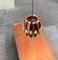 Mid-Century Danish Copper & Black Metal and Prism Pendant Lamp by Werner Schou for Coronell Elektro 11