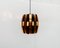 Mid-Century Danish Copper & Black Metal and Prism Pendant Lamp by Werner Schou for Coronell Elektro 17