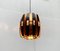 Mid-Century Danish Copper & Black Metal and Prism Pendant Lamp by Werner Schou for Coronell Elektro 18