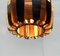Lámpara colgante danesa Mid-Century de cobre, metal negro y prisma de Werner Schou para Coronell Elektro, Imagen 7