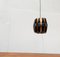 Mid-Century Danish Copper & Black Metal and Prism Pendant Lamp by Werner Schou for Coronell Elektro 6