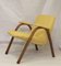 Fauteuil Bow Wood Vintage en Tissu Kenzo de Steiner, 1950s 1