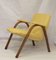 Vintage Bow Wood Armchair in Kenzo Fabric from Steiner, 1950s 1
