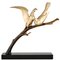 Art Deco Bronze Sculpture of Two Birds on a Branch by Andre Vincent Becquerel, Image 1