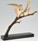 Escultura de dos pájaros sobre una rama Art Déco de bronce de Andre Vincent Becquerel, Imagen 2