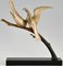 Escultura de dos pájaros sobre una rama Art Déco de bronce de Andre Vincent Becquerel, Imagen 7