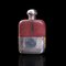 Antique English Leather, Glass and Silver Plated Hip Flask Celebration Gift, 1920 6