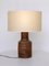 Vintage Brutalist Wooden Table Lamp, 1970s 1