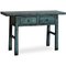 Blue Lacquer 2-Drawer Console 1