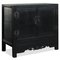 Black Lacquer Cabinet with Carved Apron 1