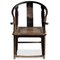 Horseshoe Armchair with Bat Carving 1