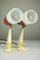 Vintage Bedside Lamps in Aubergine & Cream, 1960s, Set of 2, Image 3