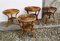 Small Italian Wicker Tables, 1950s, Set of 4 1