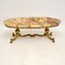 Antique French Style Brass & Onyx Coffee Table 1