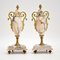 Antique French Marble & Gilt Bronze Urns, Set of 2, Image 8