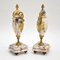 Antique French Marble & Gilt Bronze Urns, Set of 2 2