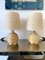 Italian Rattan & Brass Table Lamps, 1970s, Set of 2 1