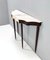 Mid-Century Ebonized Beech Console Table with Portuguese Pink Marble Top, Italy 4