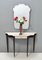 Mid-Century Ebonized Beech Console Table with Portuguese Pink Marble Top, Italy 3