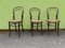 Curved Wooden No. 14 Chairs, Set of 3, Image 1