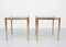 Brass Side Tables with Smoked Glass Tops, France, 1970s, Set of 2, Image 4