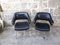Vintage Stühle aus Schwarzem Kunstleder, 2er Set 2