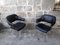 Chaises Vintage en Similicuir Noir, Set de 2 10
