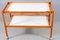 Large Mid-Century German Teak Trolley with White Trays 5