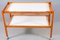 Large Mid-Century German Teak Trolley with White Trays, Image 5