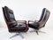 Black Leather Chair by Eugen Schmidt for Solo Form, Set of 2 6