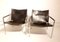 First Edition SZ02 Chairs in Patinated Black Leather and Chromed Metal by Martin Visser for 't Spectrum, Holland, 1964, Set of 2 4