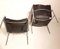 First Edition SZ02 Chairs in Patinated Black Leather and Chromed Metal by Martin Visser for 't Spectrum, Holland, 1964, Set of 2 3