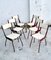 Mid-Century Dining Chairs in Leatherette from RB Rossana, Italy, 1960s, Set of 6 1
