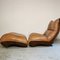 Brown Leather Lounge Chair and Footstool, 1960, Image 2