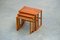 Scandinavian Teak Trundle Nesting Tables, Set of 3 1