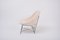 Mid-Century Modern Italian Kosmos Lounge Chair Reupholstered in Beige Teddy Fur by Augusto Bozzi for Saporiti, Image 9