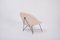 Italienischer Mid-Century Kosmos Sessel mit Bezug aus beigefarbenem Teddyfell von Augusto Bozzi für Saporiti 8