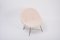 Italienischer Mid-Century Kosmos Sessel mit Bezug aus beigefarbenem Teddyfell von Augusto Bozzi für Saporiti 3