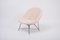 Italienischer Mid-Century Kosmos Sessel mit Bezug aus beigefarbenem Teddyfell von Augusto Bozzi für Saporiti 6