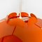 Dänische orangefarbene Mid-Century Big Lily Hängelampe aus Kunststoff, 1960er 5