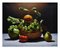 Canasta con frutas, realista Oleo sobre lienzo, Imagen 2