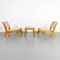 Lounge Chairs with Footstool, Set of 3, Image 1