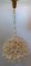 Lily Flower Glass & Goldfarbene Metall Millefiori 6-Leuchten Globe Lampe von Scorze Venezia, 1980er 1