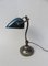 Art Nouveau Enameled Brass Banker's Lamp, Image 2