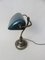 Art Nouveau Enameled Brass Banker's Lamp, Image 3