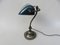 Jugendstil Emaillierte Messing Banker Lampe 5